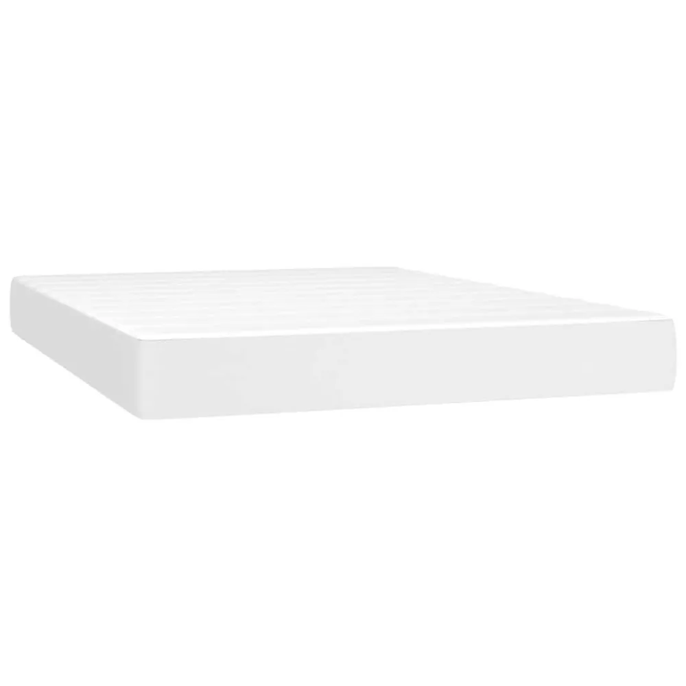 Cômoda Organizadora Colchão de molas ensacadas 140x200x20cm couro artificial branco