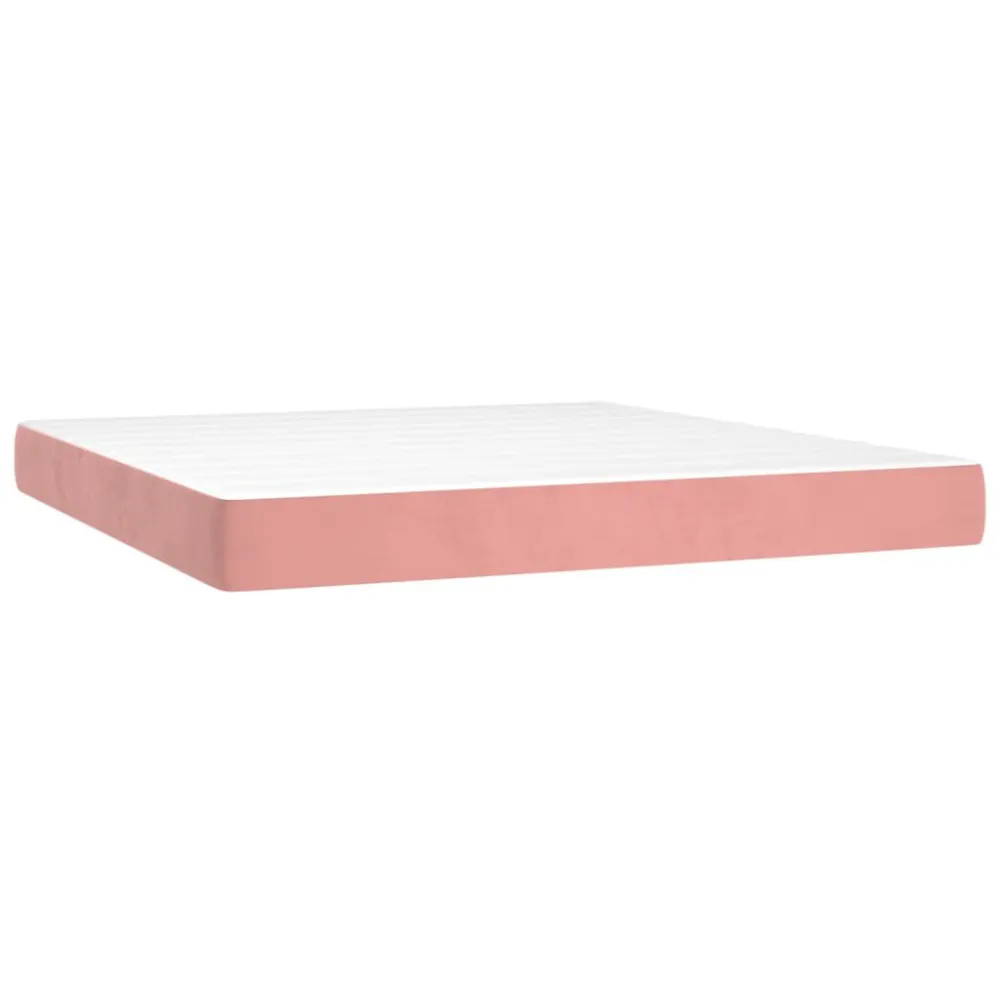 Cômoda Organizadora Colchão de molas ensacadas 160x200x20 cm veludo rosa