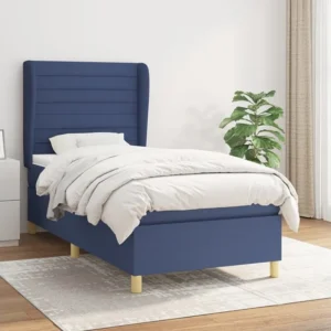 Ergonômico Cama com molas/colchão 80x200 cm tecido azul