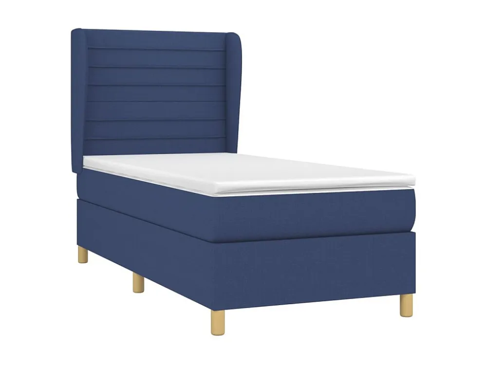 Ergonômico Cama com molas/colchão 80x200 cm tecido azul