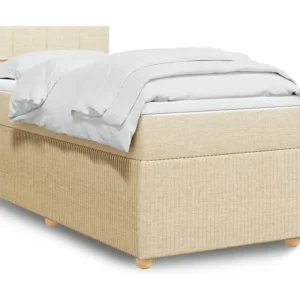 Ergonômico Cama com molas/colchão 80x200 cm tecido cor crème