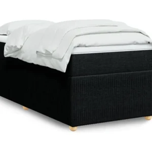 Ergonômico Cama com molas/colchão 80x200 cm tecido preto