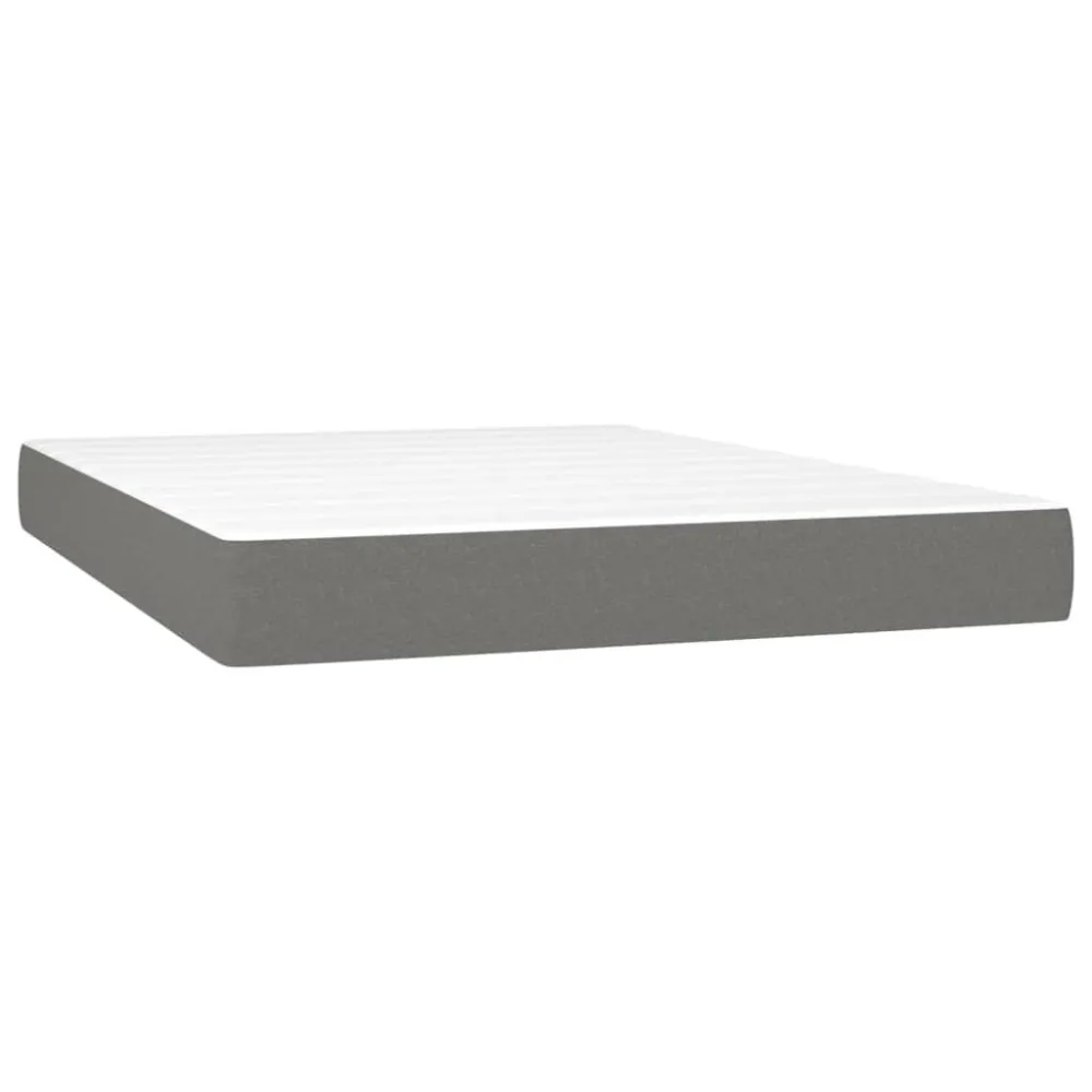 Ergonômico Colchão de molas ensacadas 140x200x20 cm tecido cinza-escuro