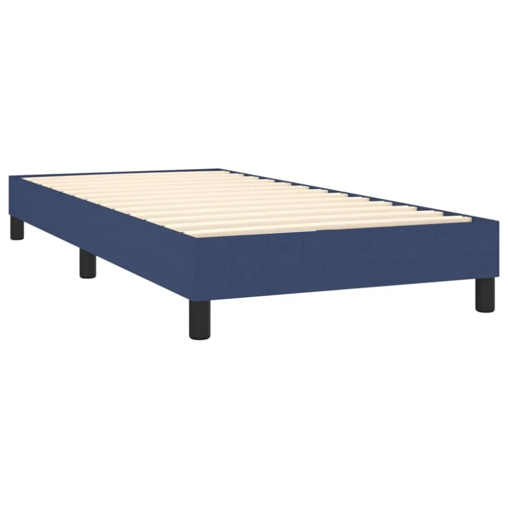 Guarda-Roupa Espelhado Cama com molasemcolchão 100x200 cm tecido azul