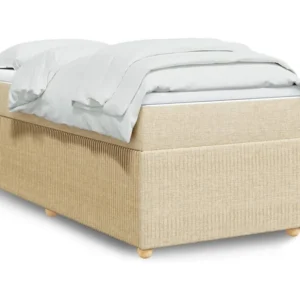 Mesa de Cabeceira Cama com molas/colchão 90x200 cm tecido cor crème