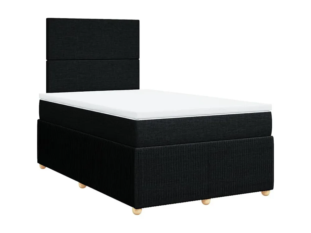 Premium Cama com molas/colchão 120x200 cm tecido preto