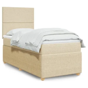 Premium Cama com molas/colchão 80x200 cm tecido cor crème