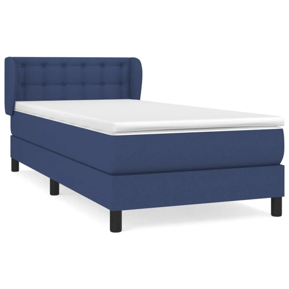 Premium Cama com molasemcolchão 100x200 cm tecido azul