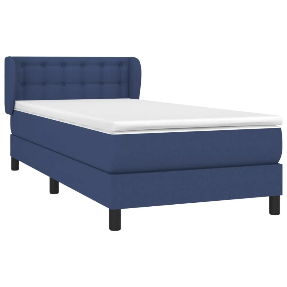 Premium Cama com molasemcolchão 100x200 cm tecido azul