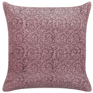 Velvet Cushion Floral Motif 45 x 45 cm Rosa ROMNEYA