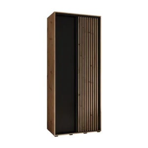 Armário SAPPORO 1 com portas de correr 205,2/100/45 2 puertas (artisan/preto)