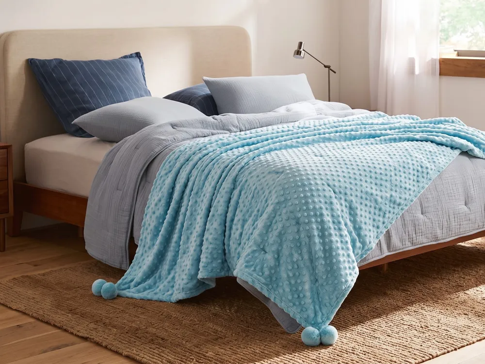 Blanket SAMUR 200 x 220 cm Light Marinho
