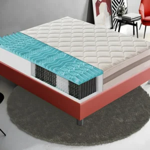Colchão 900 Molas ensacadas e viscoelástico 9 zonas de conforto Altura 22 cm 90x200
