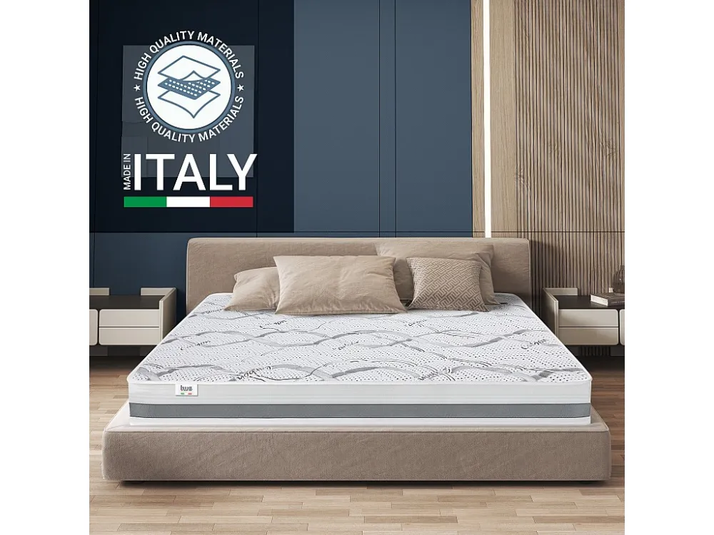 Colchão de quadrado e meio 120 x 180 Memory Foam | Qualidade Premium | altura 22 cm | Construído em Itália
