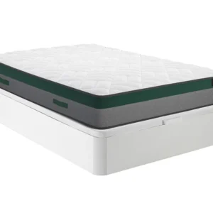 Conjunto artigos cama 140x190cm sommier arrum. branco + colchão molas ensacadas PRESTIGE