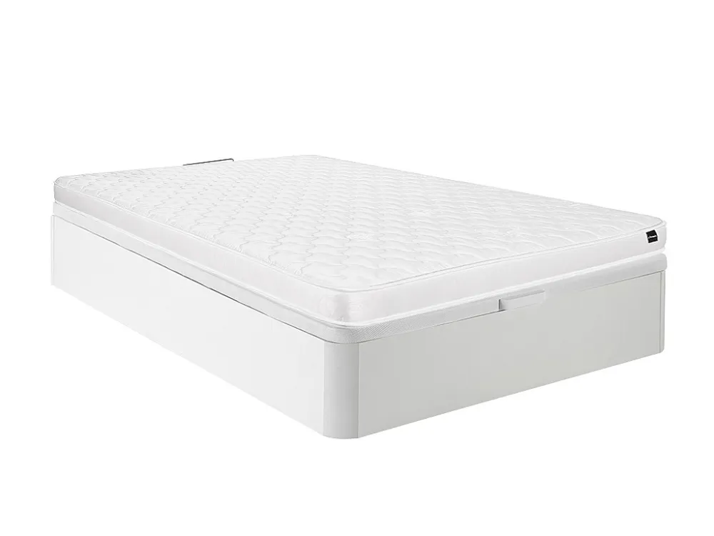 Conjunto sommier arrumação branco colchão espuma 140x190 cm DANAE II de YSMÉE