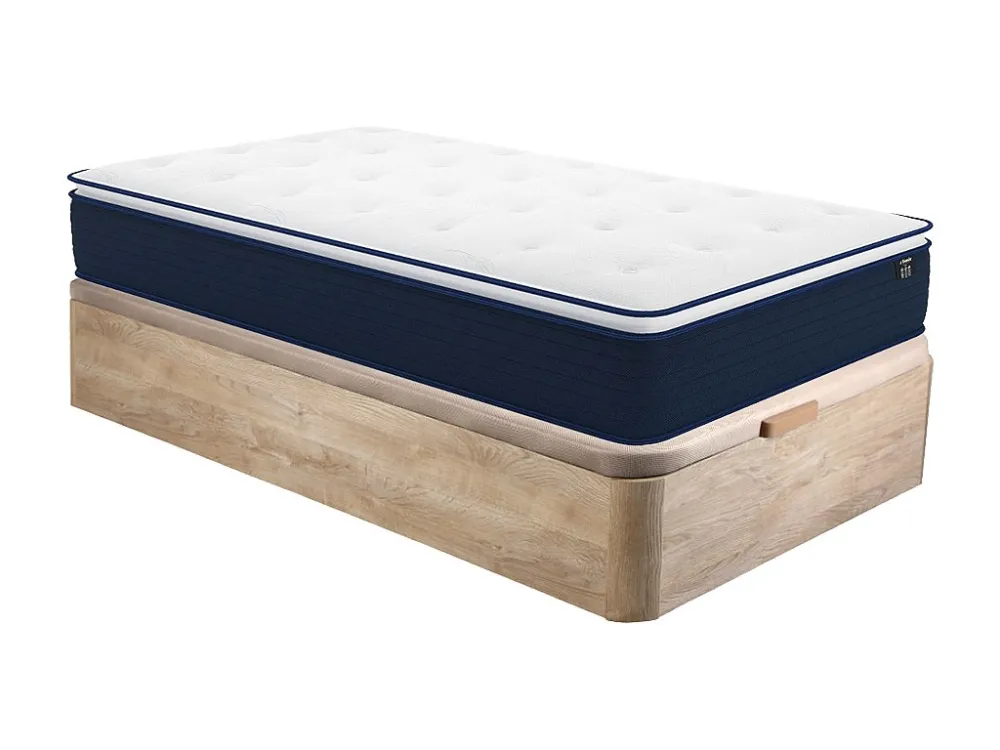 Conjunto sommier com arrumação + colchão molas e sobrecolchão 90x190 cm ALTIER de YSMÉE