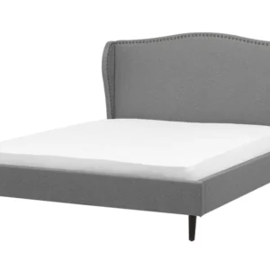 Fabric EU King Size Bed Grey COLMAR