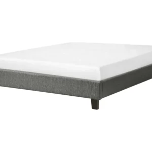 Sommier de casal em tecido cinzento 140 x 200 cm ROANNE