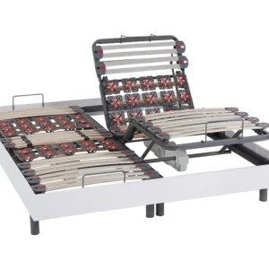 Sommier de relaxamento com ripas e placas OKIN - branco - 2 x 90 x 200