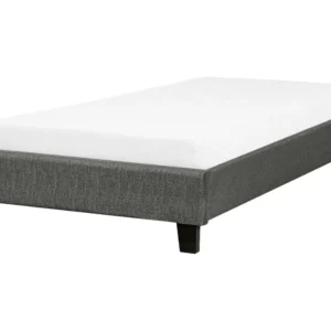 Sommier de solteiro em tecido cinzento 90 x 200 cm ROANNE