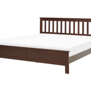 Wooden EU Super King Size Bed Dark MAYENNE
