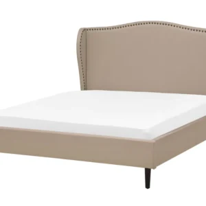 Cama Articulada Cama de casal em tecido cor de areia 140 x 200 cm COLMAR