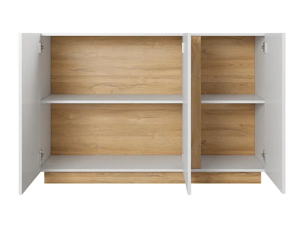 Comoda ARCADE COD139 3D 139x40x91 Branco Medidas Queen Size