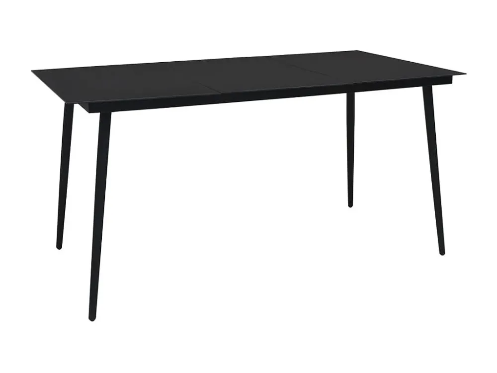7 peças conjunto de jantar para jardim corda de algodão e ço preto Clicnbuy