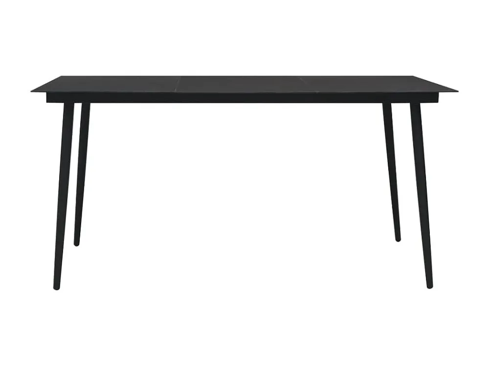 7 peças conjunto de jantar para jardim corda de algodão e ço preto Clicnbuy