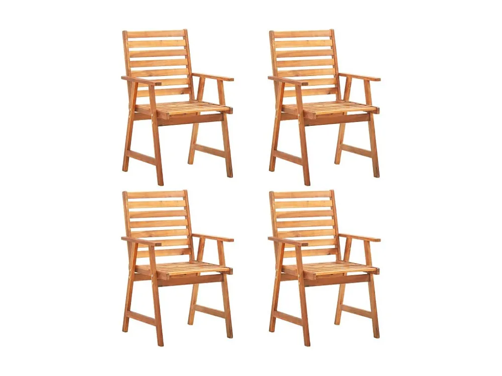5 peças conjunto de jantar para jardim madeira de acácia maciç Clicnbuy