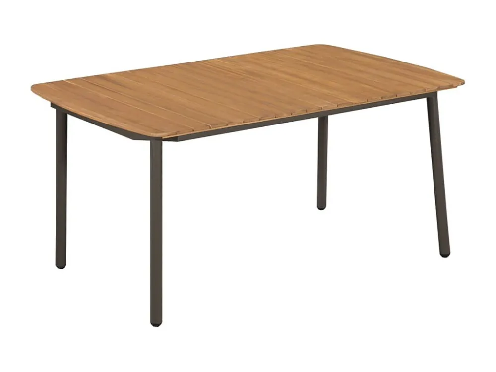 5 peças conjunto de jantar para jardim vime PE preto Clicnbuy