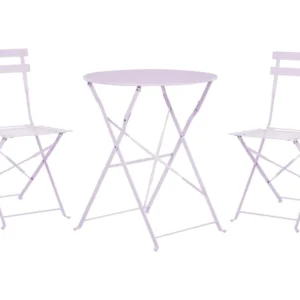 Conjunto de Exterior em Steel Garden Bistro Set Púrpura FIORI