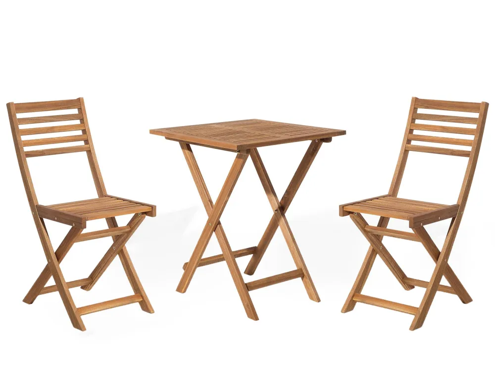 Conjunto Premium de Acacia Wood Garden Bistro Set FIJI