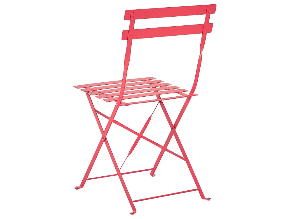 Conjunto de Rattan Sintético Steel Garden Bistro Set Vinho FIORI