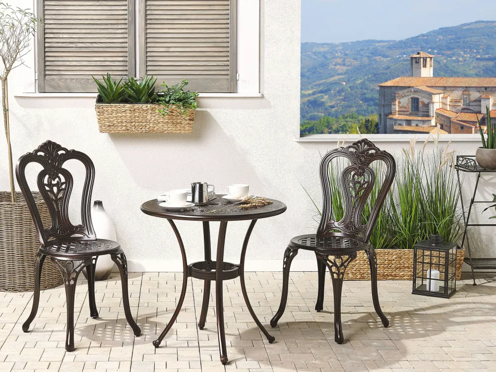 Design Ergonômico de Metal Garden Bistro Set Café BOVINO
