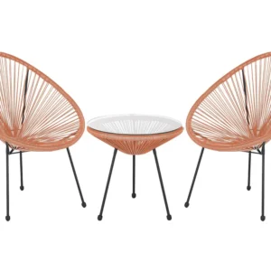 PE Rattan Bistro Set Cor de fogo ACAPULCO II