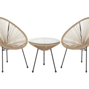 PE Rattan Bistro Set Genuíno ACAPULCO II