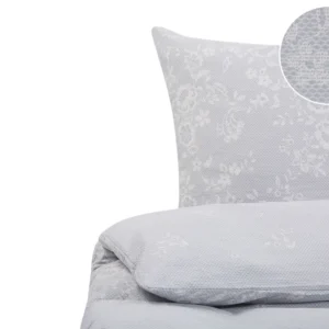 Conjunto de capas de edredão em algodão acetinado cinzento 220 x 240 cm MORNINGSIDE com Garantia de Satisfação
