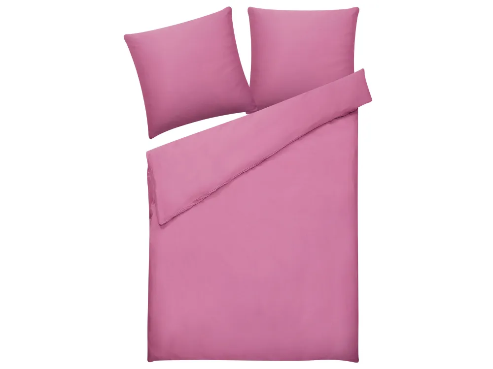 Conjunto de capas de edredão em algodão acetinado rosa 155 x 220 cm HARMONRIDGE - Impermeável
