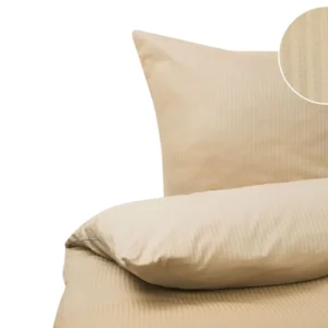 Conjunto Completo de Cama Conjunto de capas de edredão em algodão acetinado creme 155 x 220 cm AVONDALE