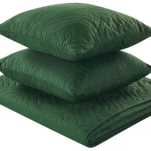 Cobertor de Microfibra Colcha com almofadas BABAK 160 x 220 cm Verde