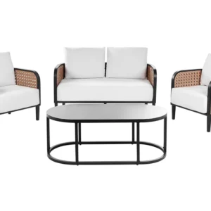 Conjunto Completo para Conjunto lounge MONTEFALCO Alumínio Branco