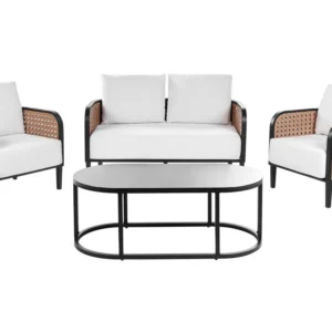 Conjunto Completo para Conjunto lounge MONTEFALCO Alumínio Branco