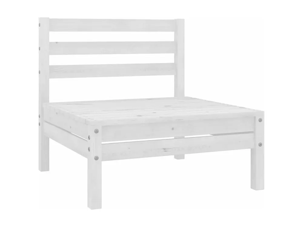 Conjunto Completo para 8 peças conjunto lounge de jardim pinho maciço branco