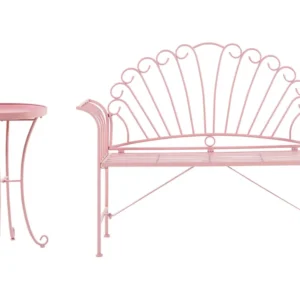 Conjunto de Exterior em Conjunto de jardim de metálico rosa CAVINIA