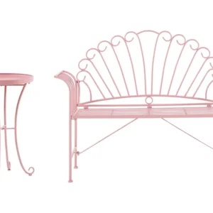 Conjunto de Exterior em Conjunto de jardim de metálico rosa CAVINIA