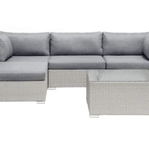 Conjunto de Exterior em Conjunto lounge SANO Ratan sintético Cinzento nítido Direito