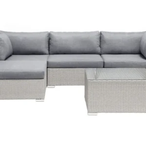 Conjunto de Exterior em Conjunto lounge SANO Ratan sintético Cinzento nítido Direito