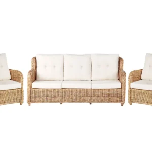 Conjunto de Jantar para Conjunto de jardim 5 lugares em rattan autêntico ALESSANO